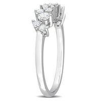 Miabella ženski karat T. W. dijamant 10kt Bijelo zlato 11-kameni prsten