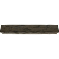 Ekena Millwork 6W 12 H 16'L 3-Sided Pecky Cypress Endurathane Fau drvena stropna greda, Premium orah