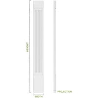 9 W 90 H 2 P dva jednaka ravna ploča PVC Pilaster W standardni kapital i baza