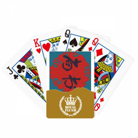 Ministri Kina Drevni Zvanični Crveni Uzorak Royal Flush Poker Igranje Karata