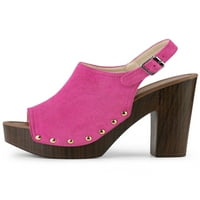 Jedinstvene ponude Ženske otvorene cipele za pričvršćivanje na petu Chunky Heel Sandale