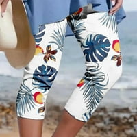Gaecuw Capris za žene Ležerne prilike ljeta Capri-hangs Slim Fit Schunch Long Hlače Lounge pantalone Duks