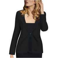Ženski gumb dolje otvoreni prednji blazer s dugim rukavima revel Solid Boja Slim odijelo Radni kaput jakne