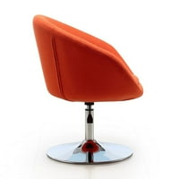Spremnik narančasta i polirana hromirana vunena mješavina podesiva stolica za visinu