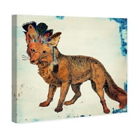 Wynwood Studio Životinje Zidno umjetnosti platno tiska Wild Fox zoološki vrt i divlje životinje - narandžaste,