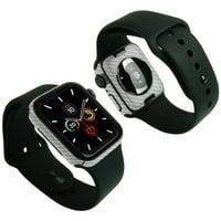 Skinomi Silver Carbon Fiber skin Cover za Apple Watch seriju [] [3-Pack]