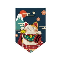 nbuaila vrata zavjese blagoslov riječi Clear štampanje Punch besplatno ne piling japanskom stilu Lucky Cat uzorak particija pola zavjese ukras Home Decor