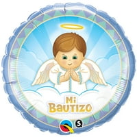 18 Bautizo Angel mi bautizo tema plava folija mylallaloons