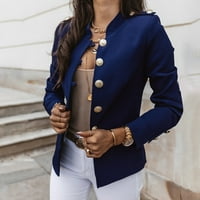 DrpGunly Blazers za žene Loop top dugih rukava na dugih rukava ženska kancelarija habala bluza bluza za