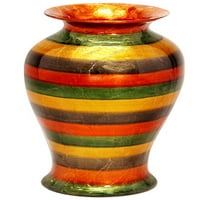 21 FIELED i lakirana keramička vaza - keramika, lakirana u bakrama, zelenoj, zlato i smeđim