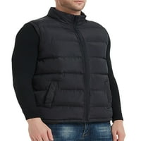 Listenwind Muška podstavljena jakna sako stalak za prsluke ovratnik Zipper džepovi bez rukava jednobojna lagana zimska topla odjeća za prsluk