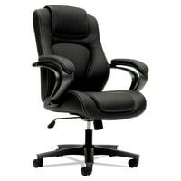 Executive Hon HVL serije Visoko stražnji stolica, podržava do lbs., Crno sjedala crna leđa, gvožđe sivoj