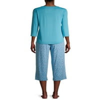 Muk Luks ženski Set Kapri pidžame, 2 komada