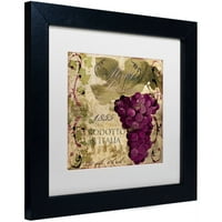 Zaštitni znak Likovna umjetnost Vino Italiano i umjetnost platna u boji Pekara bijeli mat, crni okvir