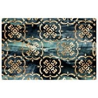 Wynwood Studio Abstract Wall Art Canvas Prints 'Jewels on the Wall' Patterns-Gold, Green