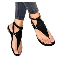 Ženske ravne sandale ljetne tange sandale Posh Gladiator sandale udobne ravne sandale cipele za žene Vintage