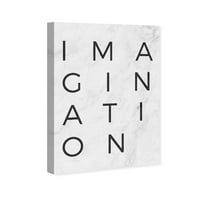 Wynwood Studio tipografija i Citati Wall Art Canvas Prints 'Imagination minimalistički mramorni papir'