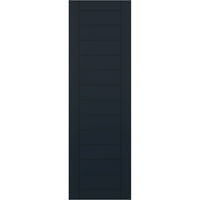 Ekena Millwork 18 W 68 H True Fit PVC horizontalna letvica uramljena u modernom stilu roletne sa fiksnim