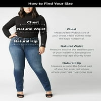 Srebrni Jeans Co. Ženski plus veličine dečka Mid Rise kratke veličine struka 12-24