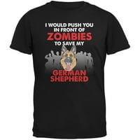 Gurnuo bi vas zombija njemačka ovčarska majica za odrasle - X-velika