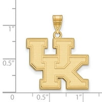 Čvrsti 14K žuti zlatni zvanični univerzitet u Kentuckyju veliki privjesak šarm
