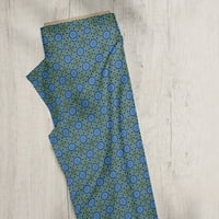 David Textiles, Inc. 44 pamučna sol medaljon odjeće tkanine yd vijkom, plavom i zelenom bojom