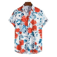 Muška modna bluza Vrh patrioty stil Print Hawaii Ljeto Okrenite košulju ogrlice Spring Casual Revel Jednokrevetni