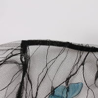 Carnevale Nove žene Crni čipkasti vez za šivanje temperamentna ljuljačka retro jesen dugih rukava mrežaste