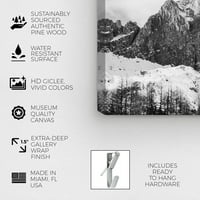 Wynwood Studio Priroda i pejzaž Zidno umjetničko platno Otisci 'Visoki sniježni vrhovi Crno-bijele' planine