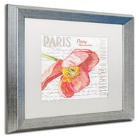 Zaštitni znak Likovna umjetnost Pariz Botanique crveni mak Umjetnost platna Jennifer Redstreake bijeli