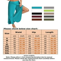 Ženske hlače Hlače visoke strukske pantalone Solid Color Palazzo Pant Casual širokog dna noge Workout