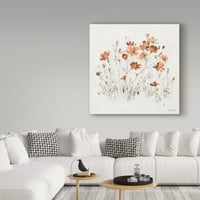 Zaštitni znak likovne umjetnosti cvjetno platno Art 'Wildflowers II narandžasta' Lisa Audit