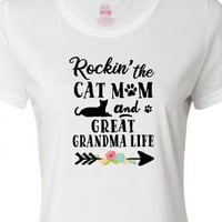 Inktastic Rockin 'mačka mama i velika baka Životna ženska majica