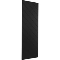 Ekena Millwork 12 W 67 H True Fit PVC dijagonalna ploča Moderni stil fiksne kapke, crna