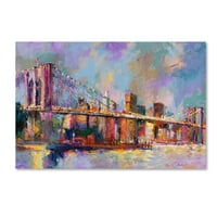 Zaštitni znak likovne umjetnosti 'Brooklyn Bridge' platno umjetnost Richarda Wallicha