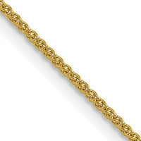 Karat u Karatima 14k žuto zlato Ultra-tanka Spiga lančana ogrlica