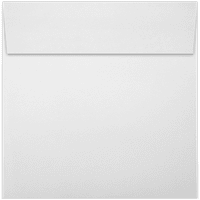 Papirne kvadratne pozivnice Peel & Press koverte, 70lb, 1 2, svijetlo Bijelo, pakovanje