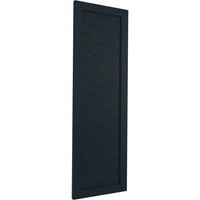 Ekena Millwork 12 W 75 H True Fit PVC Single Panel Chevron Modern Style fiksni Mount roletne, Starless