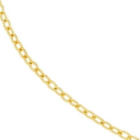 14k žuto zlato za muškarce i žene 16 dizajner Rolo Lanac ogrlica