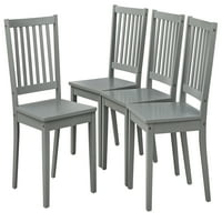 Shaker trpezarijska stolica, Set od 4 komada, ugalj siva