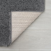 Prelazni prostor tepih Shag debeli čvrsta siva zatvoreni pravokutnik lako za čišćenje