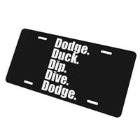 Dodge patka DIP DIVE DODGE Licenjska ploča aluminijska noverLty Licenjska ploča Poklopac ukrasnog automobila