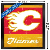 Calgary Flames - Retro logotip zidni poster, 14.725 22.375