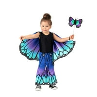 Djevojke djeteta plave leptir hlače