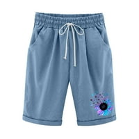 DRPGunly Workhout Shorts Visoko stručni pamuk plus kratke hlače za vele vele džep pet bodova Ženske kratke
