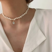 Trend Elegantni nakit Vjenčanje prirodna biserna ogrlica za žene modna bijela imitacija biserna choker
