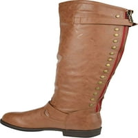 Ženska kolekcija Journee Spokane Extra Wide Calf Knee High Boot Chestnut Fau Leather 7. M