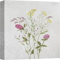 PIXONSINGIGN CANVAS Print Wall Art Fine Art Pastel Pink & Yellow Wildflower Priroda Divljine ilustracije