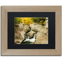 Zaštitni znak Likovna umjetnost pad na vodopadima Umjetnost platna Michaela Blanchettea fotografija crni mat, okvir od breze