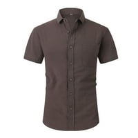 Zermoge bluze majice za muškarce na rasprodaji muške Casual dugmad čvrsta sa džepnim spuštenim kratkim
